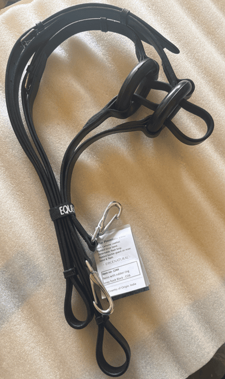 Equenatural Side Reins with Rubber Ring Insert and Snap Hook