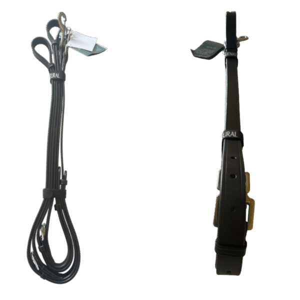 Equenatural Leather Side Reins with Snap Hook