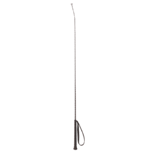 Fleck Riding Whip with Woven Nylon Cover and Rubber Handle