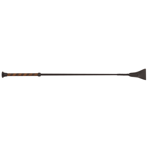 Fleck Jumping Bat Whips - Fibreglass Shaft & Synthetic Leather Handle, 60cm, Black