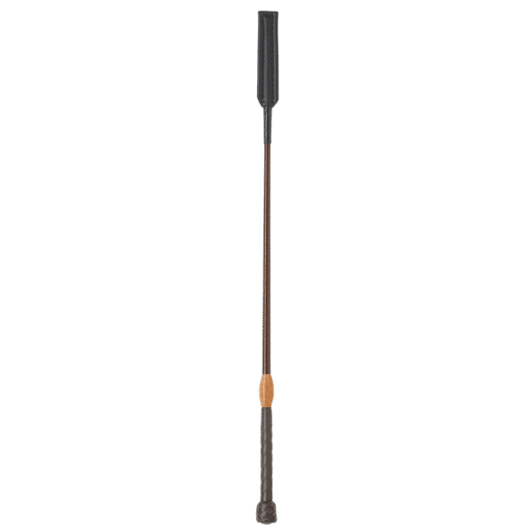 Fleck Jumping Bat Whips - Lacquered Leather Balanced-Grip, Black, 60cm