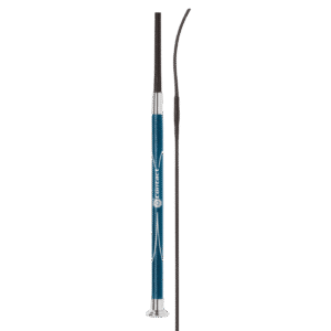 Fleck Dressage Whip with Woven Nylon Cover and PU Contact Grip – 110cm, Black