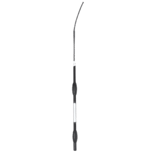 Fleck Dressage Whip – 110cm Black with Soft Rubber Balance Handle