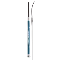 Fleck Dressage Whip with Woven Nylon Cover and PU Contact Grip - 110cm, Black