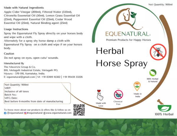Equenatural Herbal Spray Fly Protection – 750ml